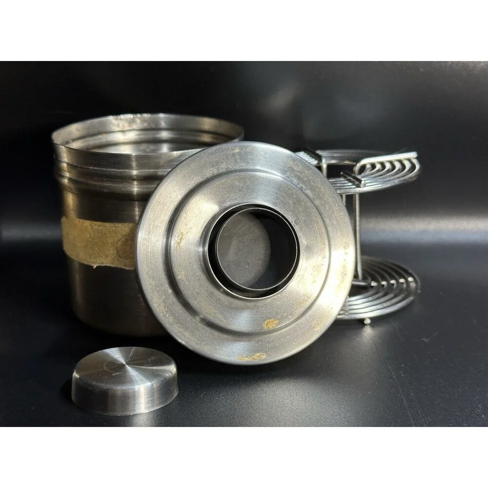 OOAK Stainless Steel Film Developing Tank Lot, 1 Omega & 2 Unmarked